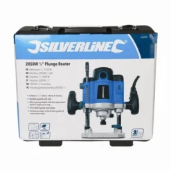 Silverline Défonceuse 2050 W Avec Pinces De Serrage Pour Fraises 1/4", 1/2", 8 Mm, 10 Mm Et 12 Mm 16 Silverline Défonceuse 2050 W Avec Pinces De Serrage Pour Fraises 1/4", 1/2", 8 Mm, 10 Mm Et 12 Mm -Synthèse D'outils Boutique Defonceuse puissante a prix discount