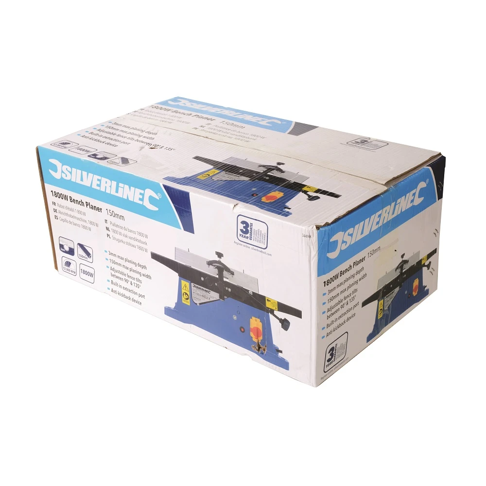 Silverline Dégauchisseuse-raboteuse D'établi 1800 W 2 Silverline Dégauchisseuse-raboteuse D'établi 1800 W – Image 2