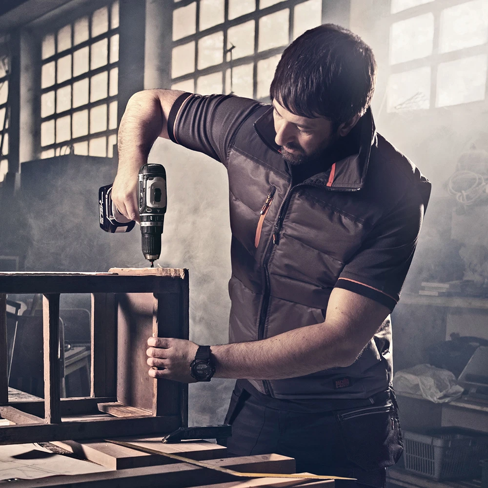 Scruffs Gilet Sans Manches Worker Gris Taille XL 2 Scruffs Gilet Sans Manches Worker Gris Taille XL – Image 2