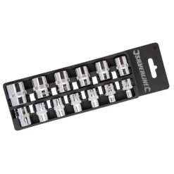 Silverline Jeu De 13 Douilles De 6 à 21 Mm. Carré Entrainement 3/8"