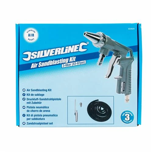 Kit Pistolet De Sablage Pour Décapage Silverline 633629 3 Kit Pistolet De Sablage Pour Décapage Silverline 633629 – Image 3
