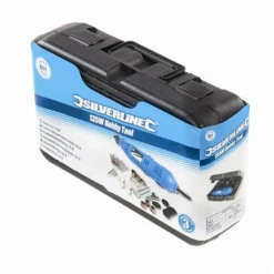 Silverline Mini Meuleuse Perceuse Ponceuse Graveuse Type Dremel -Synthèse D'outils Boutique Outil rotatif en coffret avec accessoires
