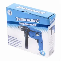 Perceuse à Percussion Filaire 500W Silverline -Synthèse D'outils Boutique Perceuse Silverline 265897