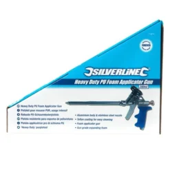 Silverline Pistolet à Mousse Expansive PU Polyuéthane -Synthèse D'outils Boutique Pistolet pour mousse PUR Silverline 719812 Code EAN 5055