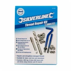Silverline Coffret De Réparation Des Taraudages De Type Helicoil M8 X 1,25 Mm -Synthèse D'outils Boutique Reparation taraudages M8 x 125 mm