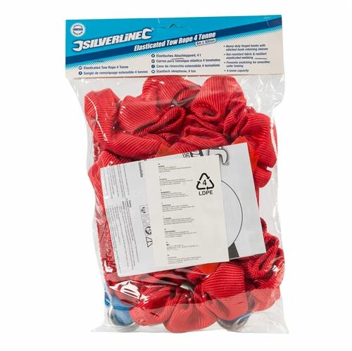 Silverline Sangle De Remorquage Extensible Pour Automobile 2 Silverline Sangle De Remorquage Extensible Pour Automobile – Image 2