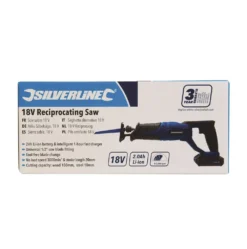 Silverline Scie Sabre Avec Batterie 18V Li-ion 2 Ah -Synthèse D'outils Boutique Scie sabre avec batterie 18V Li ion 2 Ah 953452 2