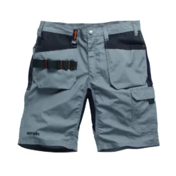 Scruffs Short De Travail Gris Trade Flex Holster Taille 34