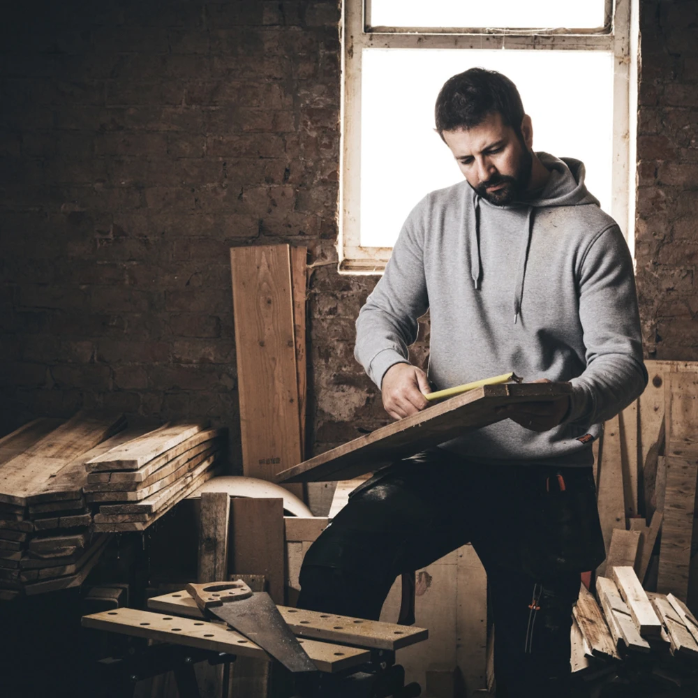 Scruffs Sweatshirt à Capuche Gris Worker Taille M 5 Scruffs Sweatshirt à Capuche Gris Worker Taille M – Image 5