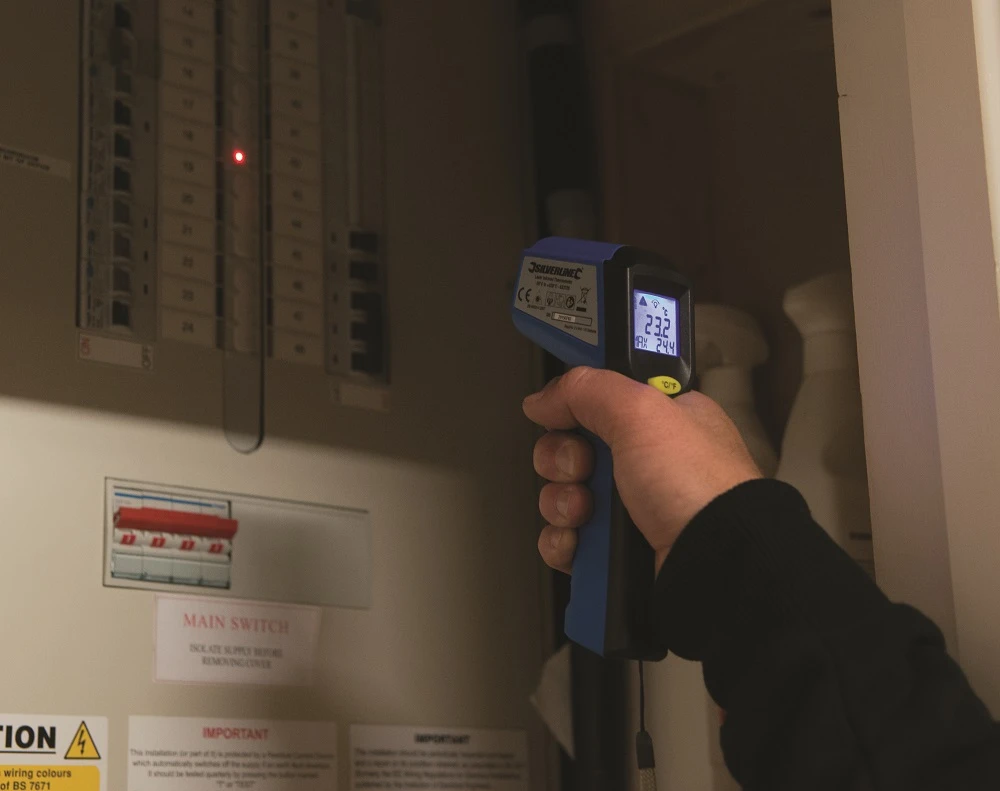 Silverline Thermomètre Infrarouge Laser - 38 °C à + 520 °C 2 Silverline Thermomètre Infrarouge Laser - 38 °C à + 520 °C – Image 2