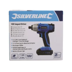 Silverline Visseuse à Chocs Avec 2 Batteries 18V Li-ion 1,5 Ah -Synthèse D'outils Boutique Visseuse a chocs avec 2 batteries 18V Li ion 1 5 Ah 9960 2